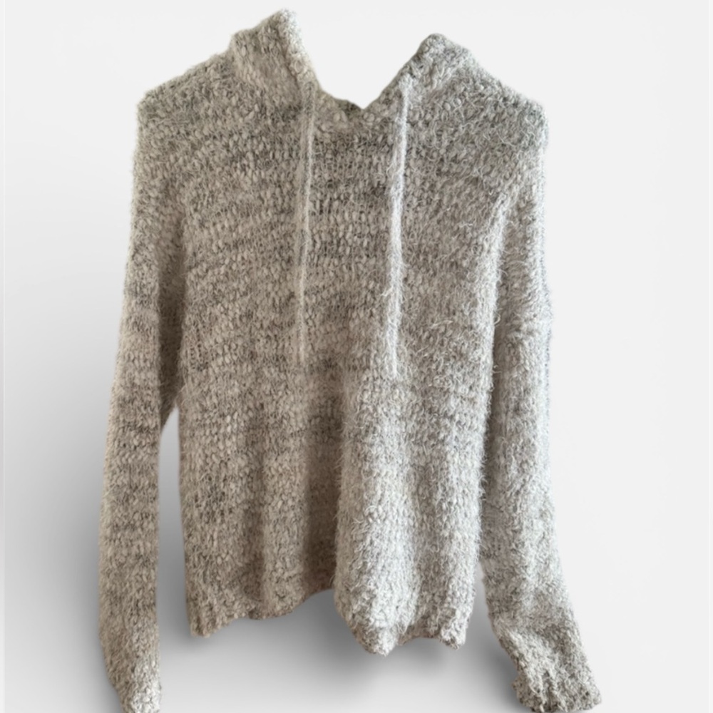 Woven Heart Cream Textured Sweater/Hoodie - so soft!